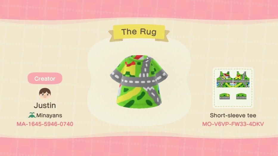 Animal Crossing Design Code: MO-V6VP-FW33-4DKV The Rug