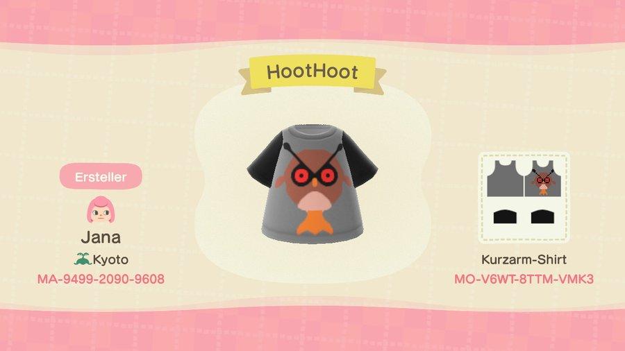 Animal Crossing Design Code: MO-V6WT-8TTM-VMK3 HootHoot