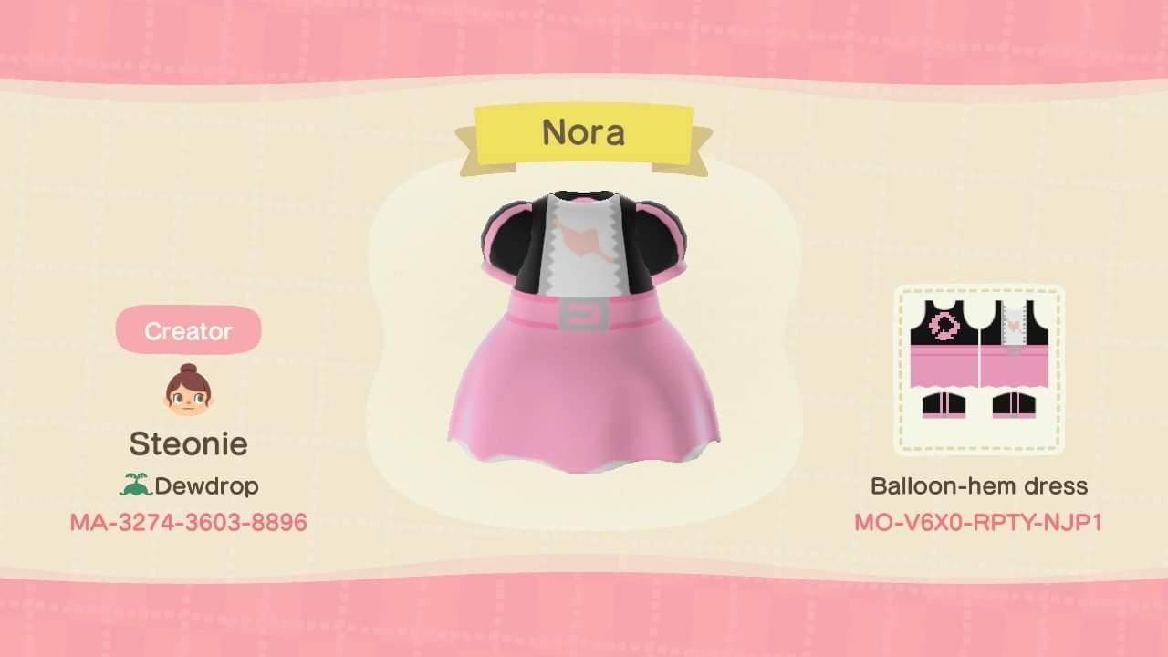 Animal Crossing Design Code: MO-V6X0-RPTY-NJP1 Nora