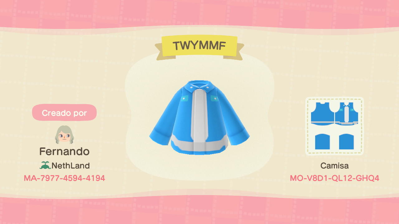 Animal Crossing Design Code: MO-V8D1-QL12-GHQ4 TWYMMF MJ