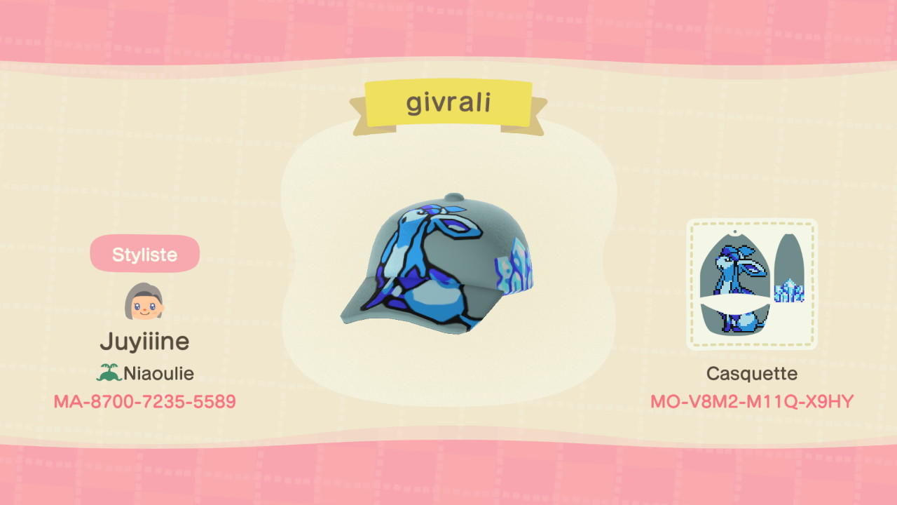 Animal Crossing Design Code: MO-V8M2-M11Q-X9HY Givrali