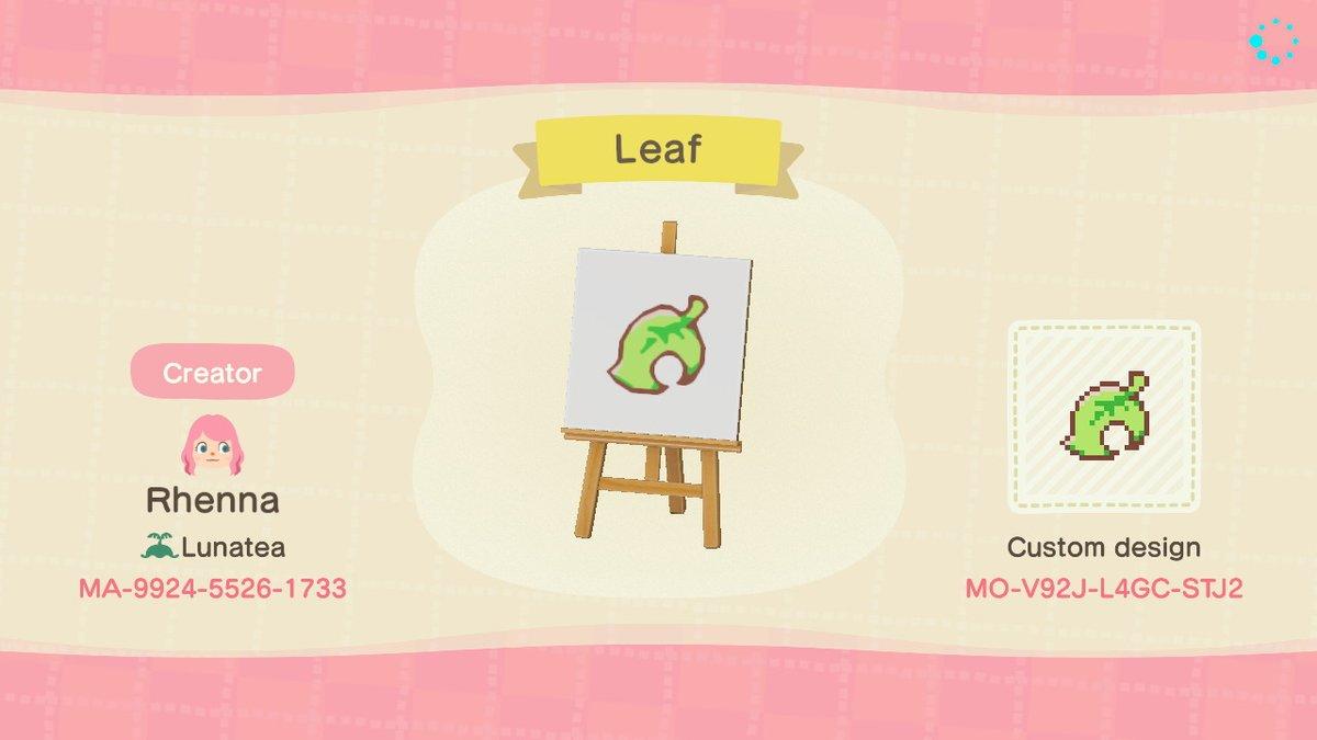 Animal Crossing Design Code: MO-V92J-L4GC-STJ2 Leaf