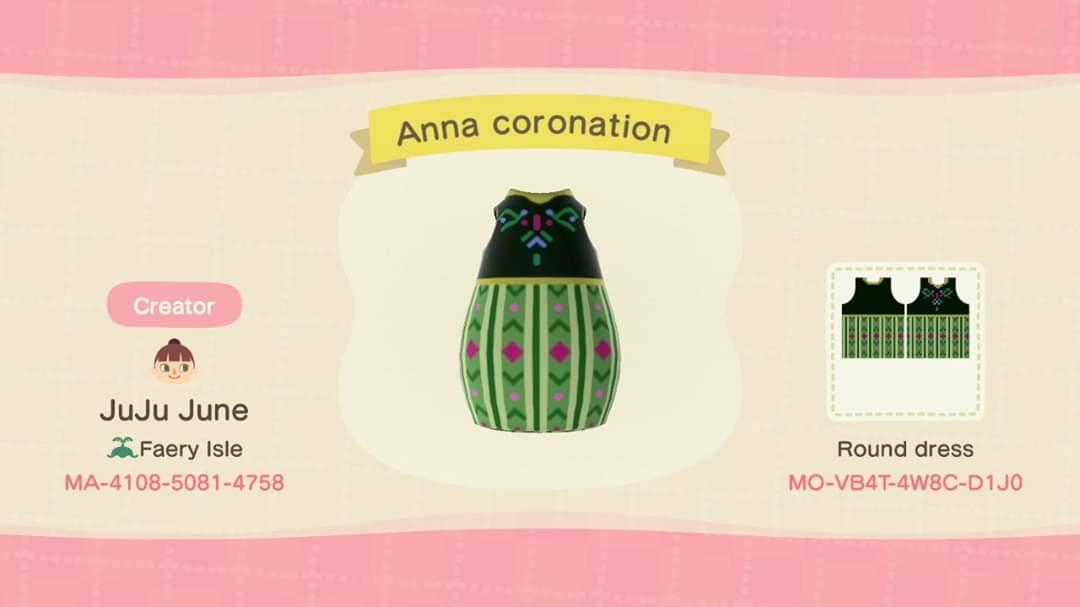 Animal Crossing Design Code: MO-VB4T-4W8C-D2J0 Anna Coronation