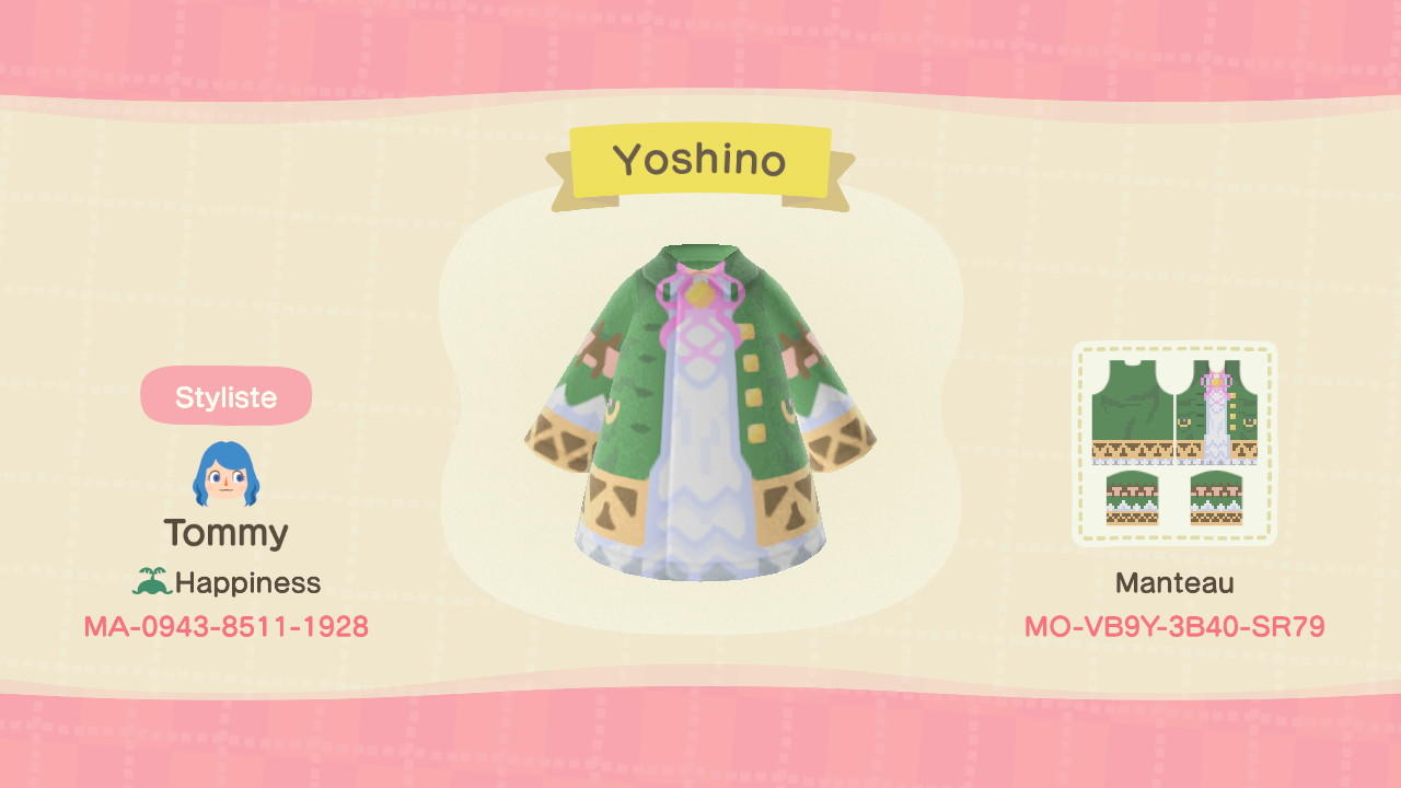 Animal Crossing Design Code: MO-VB9Y-3B40-SR79 Yoshino