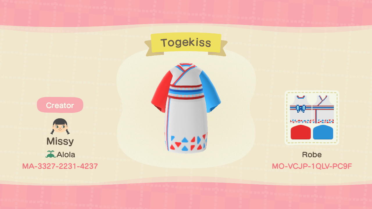 Animal Crossing Design Code: MO-VCJP-1QLV-PC9F Pokemon Togekiss
