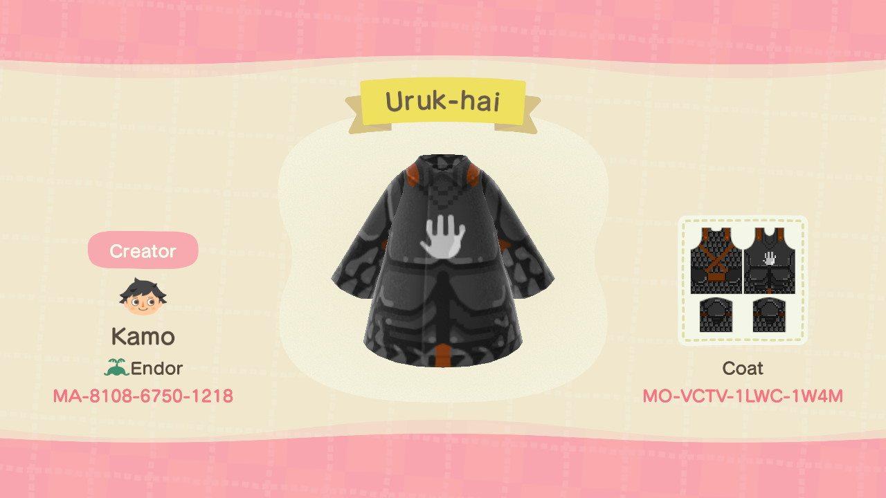 Animal Crossing Design Code: MO-VCTV-1LWC-1W4M Uruk-hai