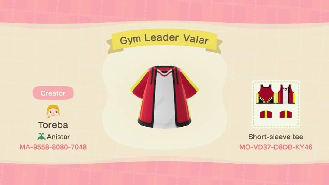 Animal Crossing Design Code: MO-VD37-D8DB-KY46 Gym Leader Valar