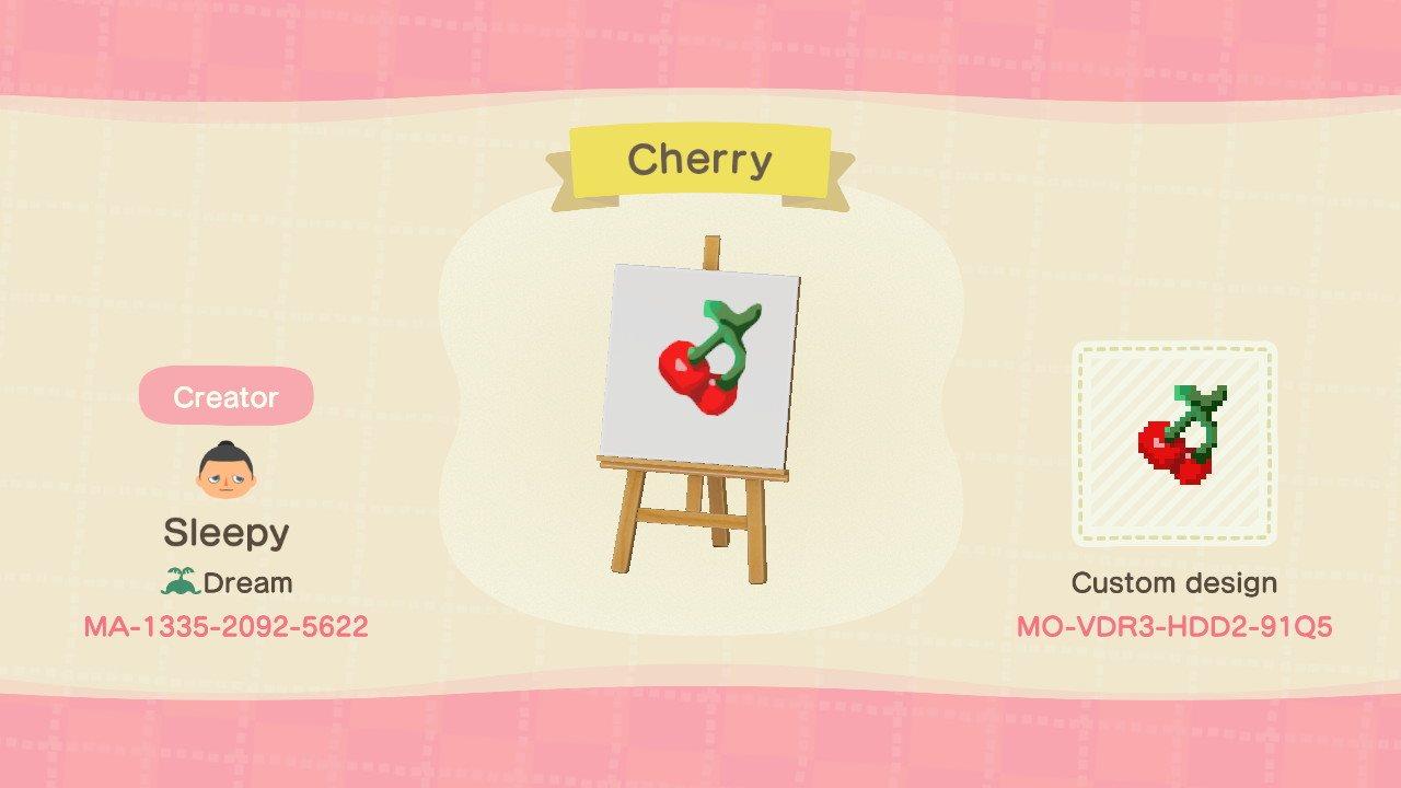 Animal Crossing Design Code: MO-VDR3-HDD2-91Q5 Cherry