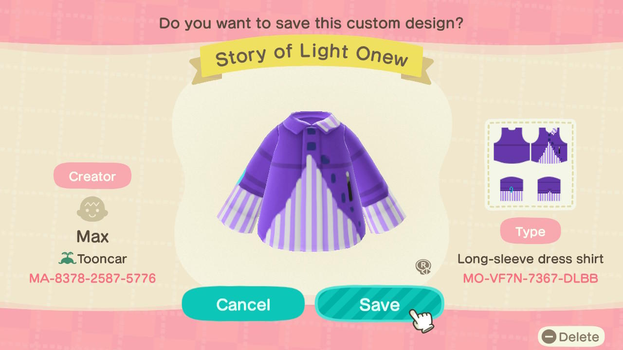 Animal Crossing Design Code: MO-VF7N-7367-DLBB SHINee Onew SoL