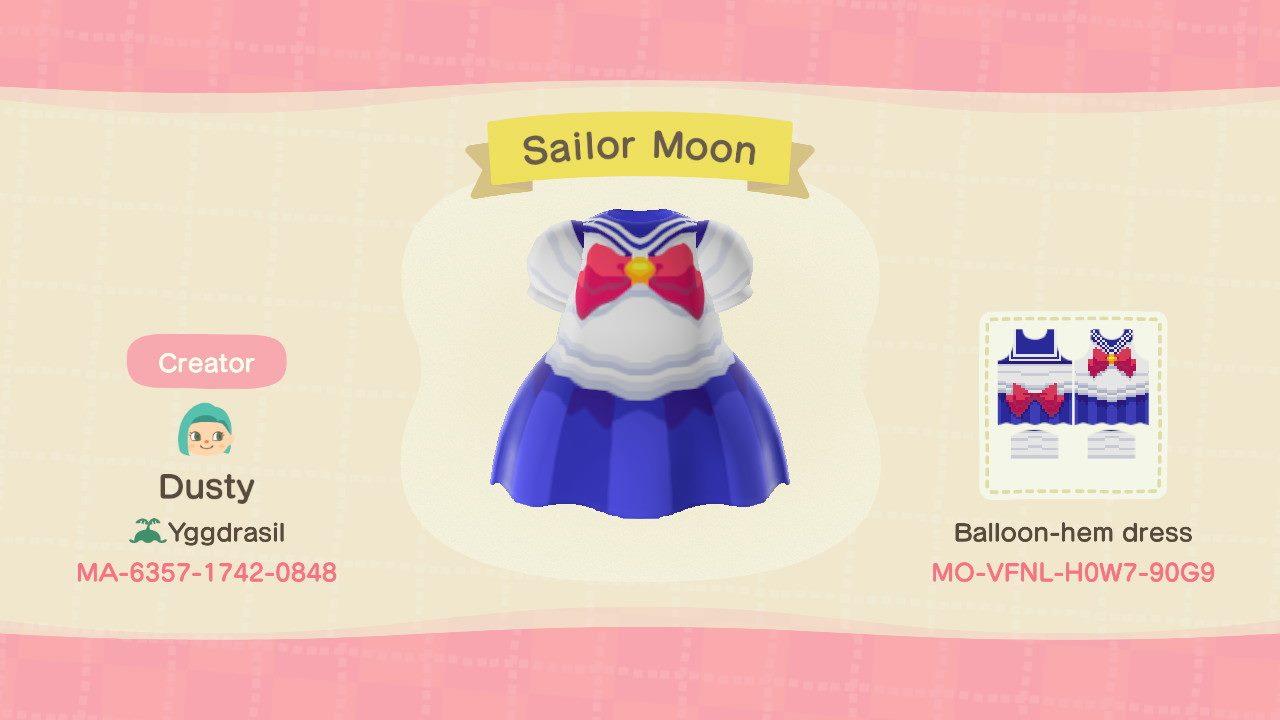 Animal Crossing Design Code: MO-VFNL-H0W7-90G9 Sailor Moon