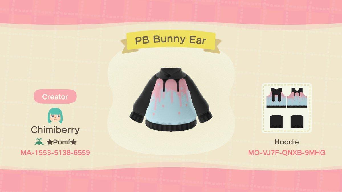 Animal Crossing Design Code: MO-VJ7F-QNXB-9MHG PB Bunny Ear