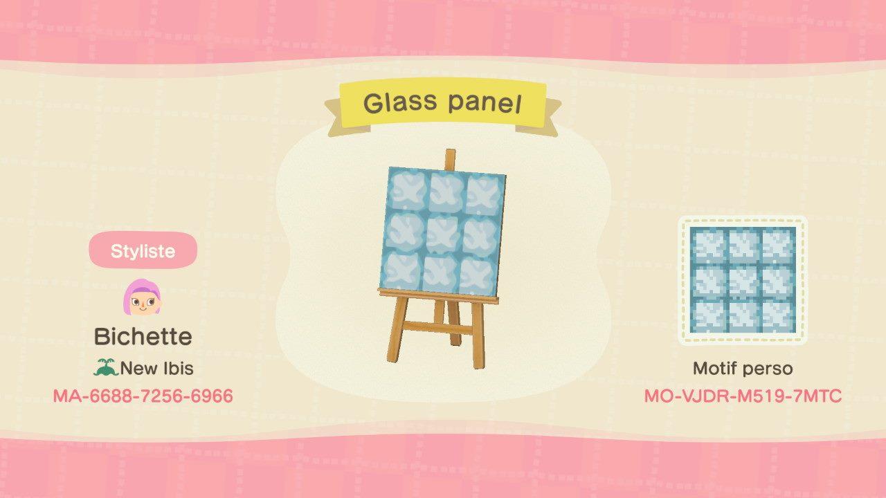 Animal Crossing Design Code: MO-VJDR-M519-7MTC Glass panel