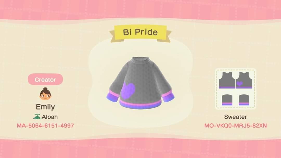 Animal Crossing Design Code: MO-VKQ0-MRJ5-82XN Bi pride