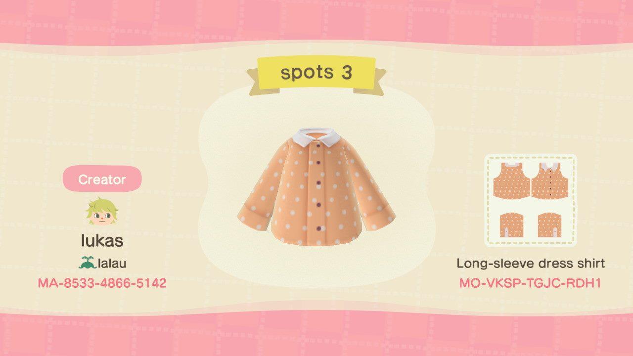 Animal Crossing Design Code: MO-VKSP-TGJC-RDH1 spots 3