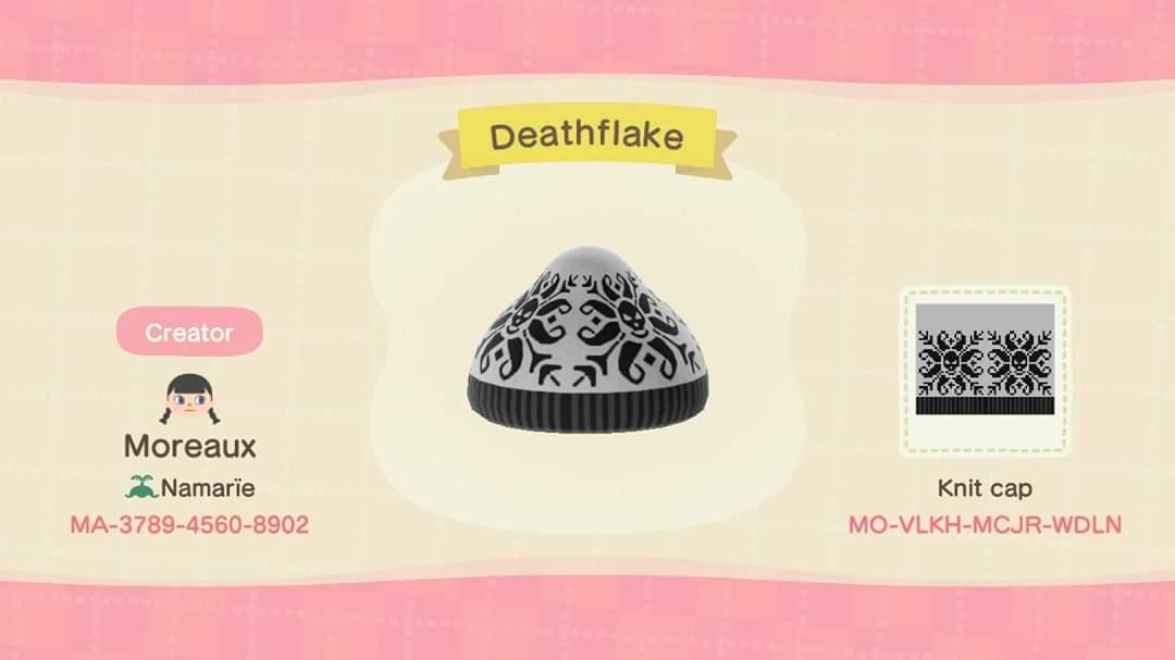 Animal Crossing Design Code: MO-VLKH-MCJR-WDLN Deathflake