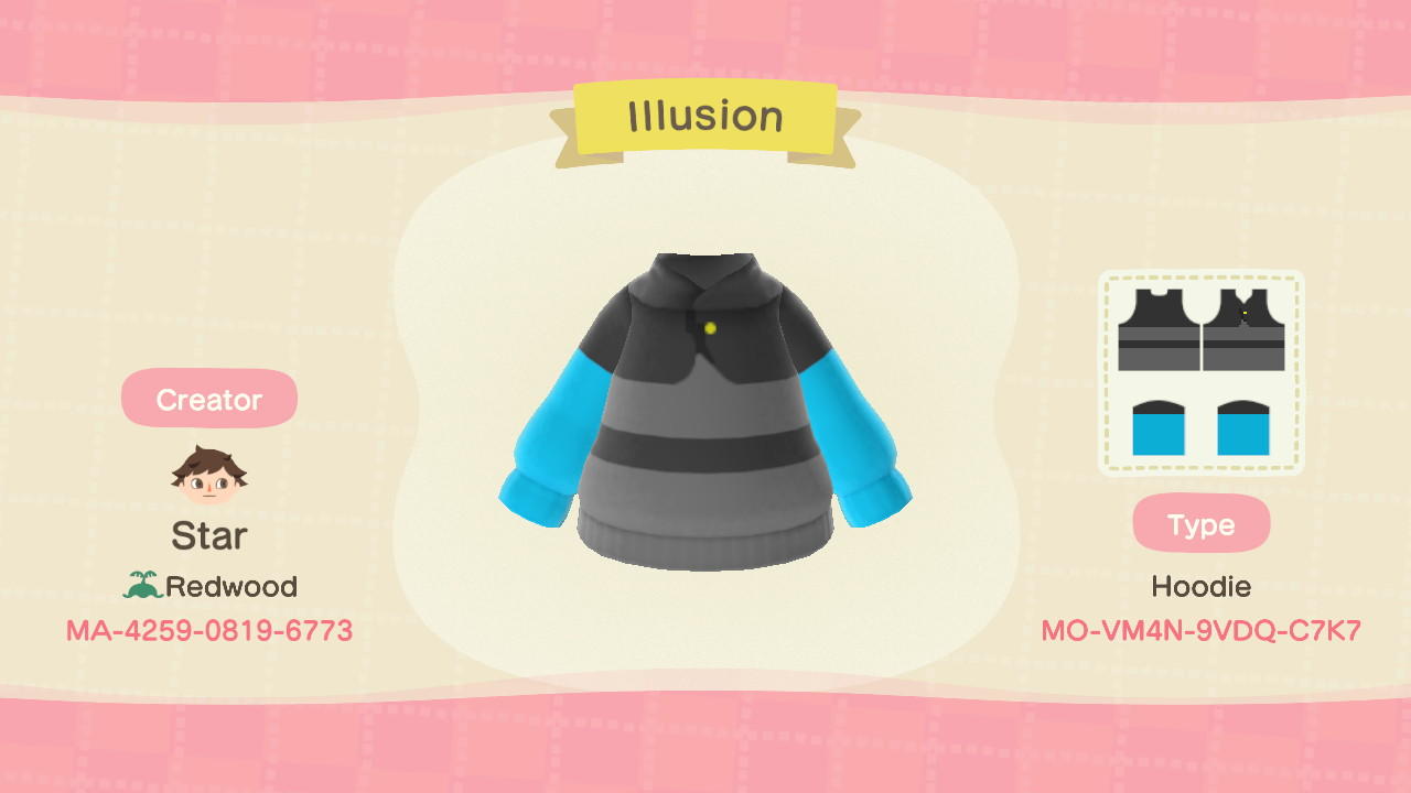 Animal Crossing Design Code: MO-VM4N-9VDQ-C7K7 Illusion