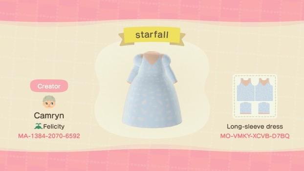 Animal Crossing Design Code: MO-VMKY-XCVB-D7BQ starfall