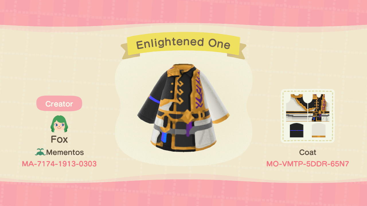 Animal Crossing Design Code: MO-VMTP-5DDR-65N7 Enlightened One
