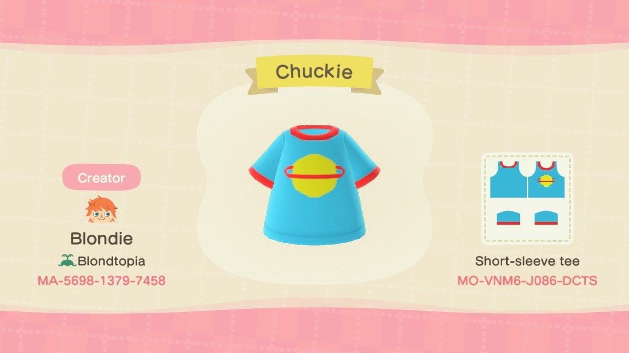 Animal Crossing Design Code: MO-VNM6-J086-DCTS Chuckie