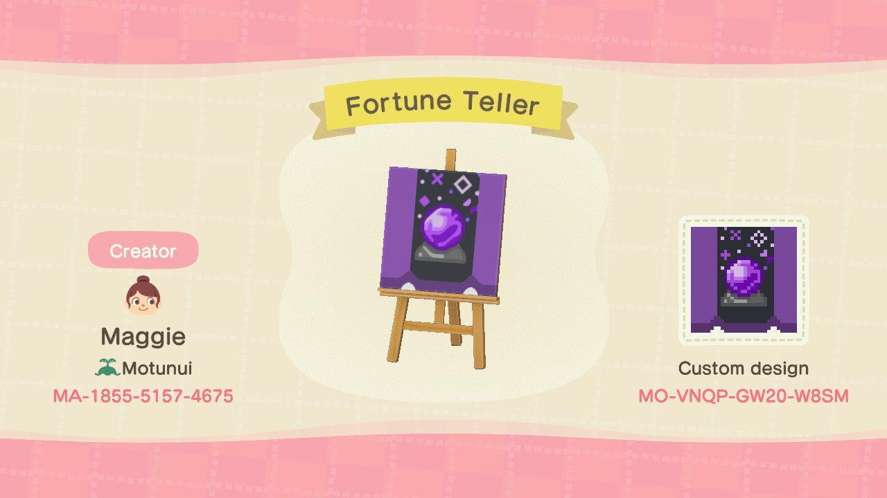 Animal Crossing Design Code: MO-VNQP-GW20-W8SM Fortune Teller Stall
