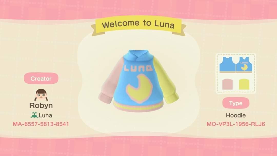 Animal Crossing Design Code: MO-VP3L-1956-RLJ6 Welcome to Luna