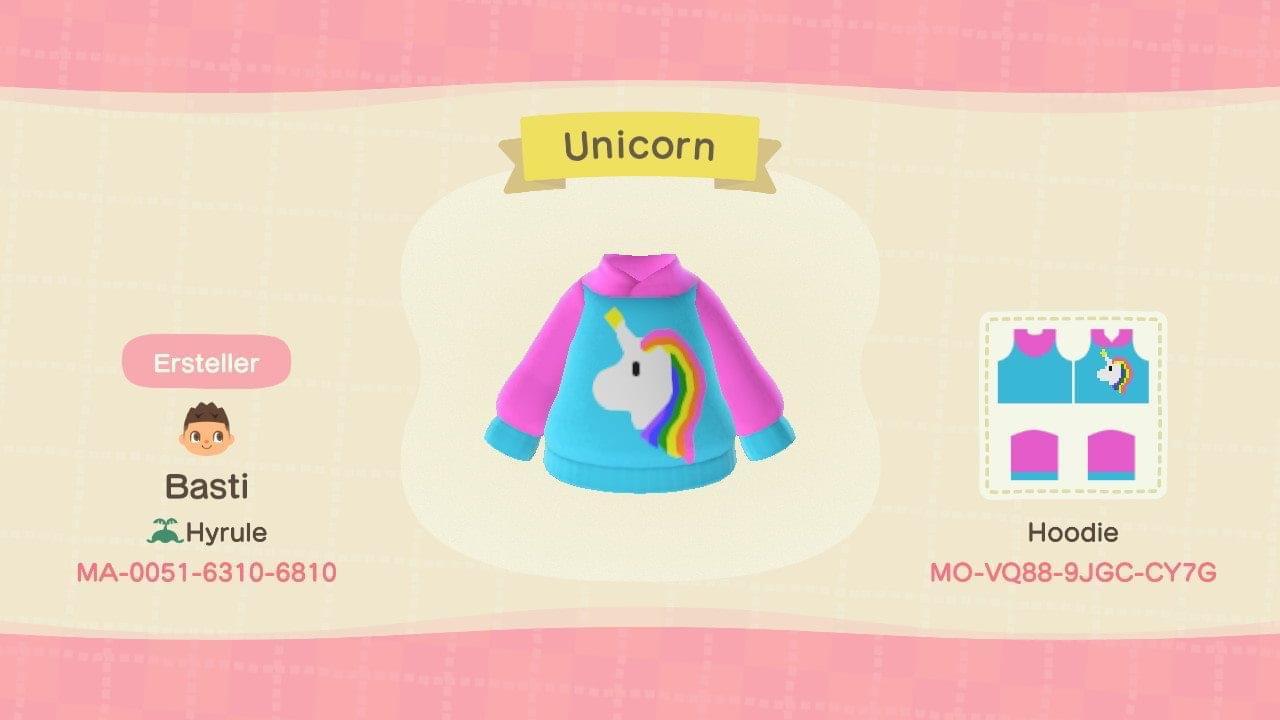 Animal Crossing Design Code: MO-VQ88-9JGC-CY7G Unicorn