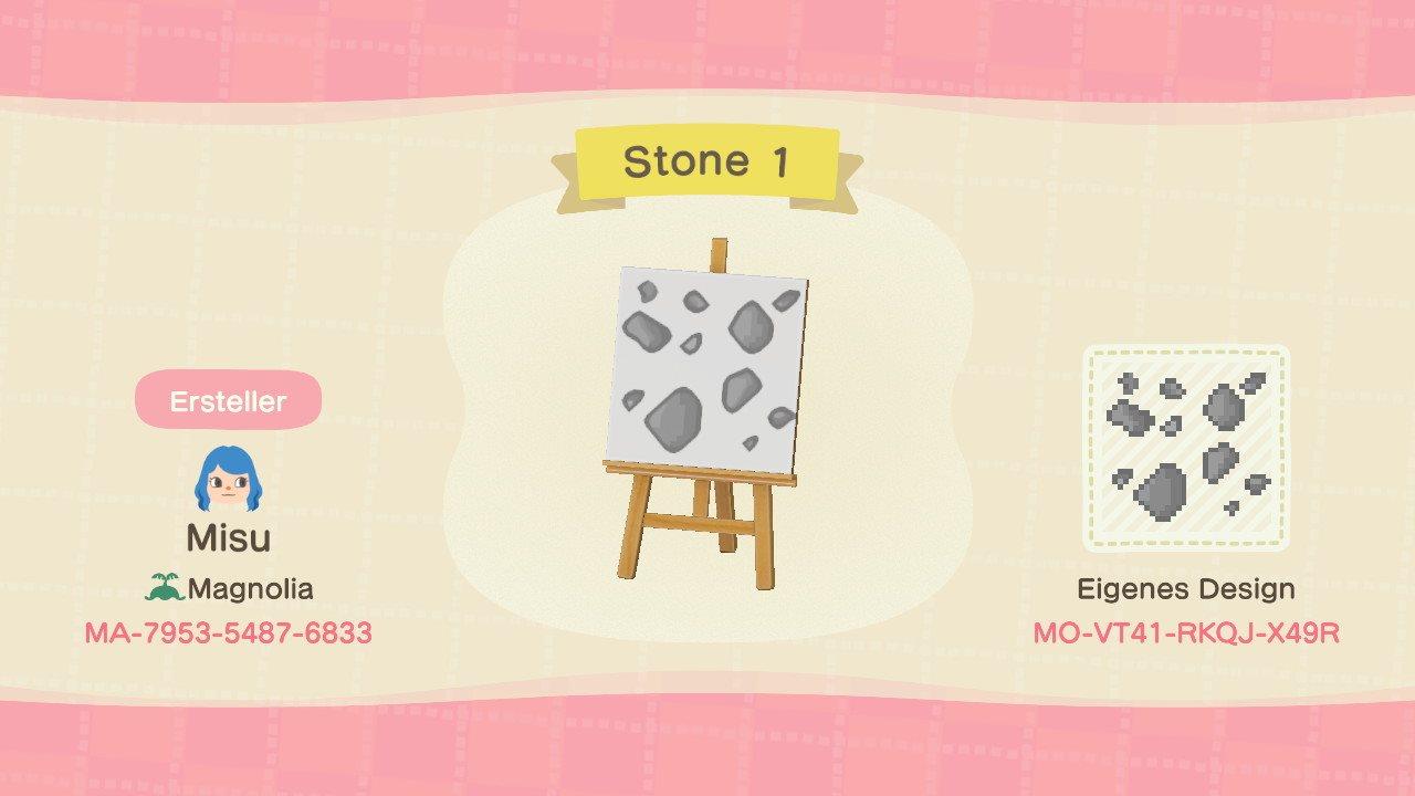 Animal Crossing Design Code: MO-VT41-RKQJ-X49R Stone 1