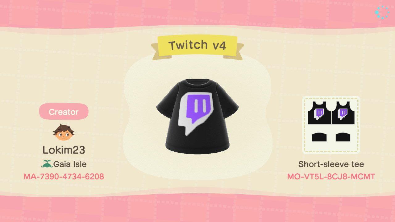 Animal Crossing Design Code: MO-VT5L-8CJ8-MCMT Twitch Black