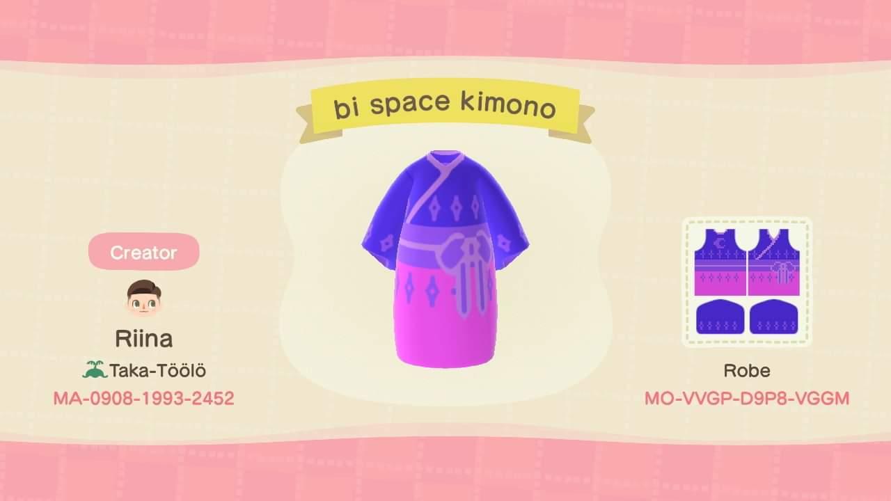 Animal Crossing Design Code: MO-VVGP-D9P8-VGGM bi space kimono