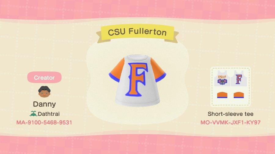 Animal Crossing Design Code: MO-VVMX-JXF1-KY97 Cal State Fullerton