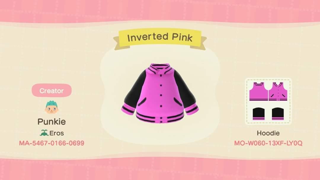 Animal Crossing Design Code: MO-W060-13XF-LY0Q Inverted Pink