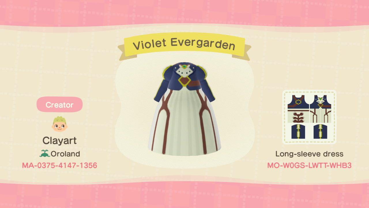 Animal Crossing Design Code: MO-W0GS-LWTT-WHB3 Violet Evergarden