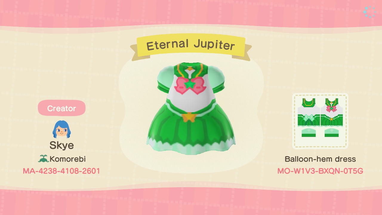 Animal Crossing Design Code: MO-W1V3-BXQN-0T5G Eternal Jupiter