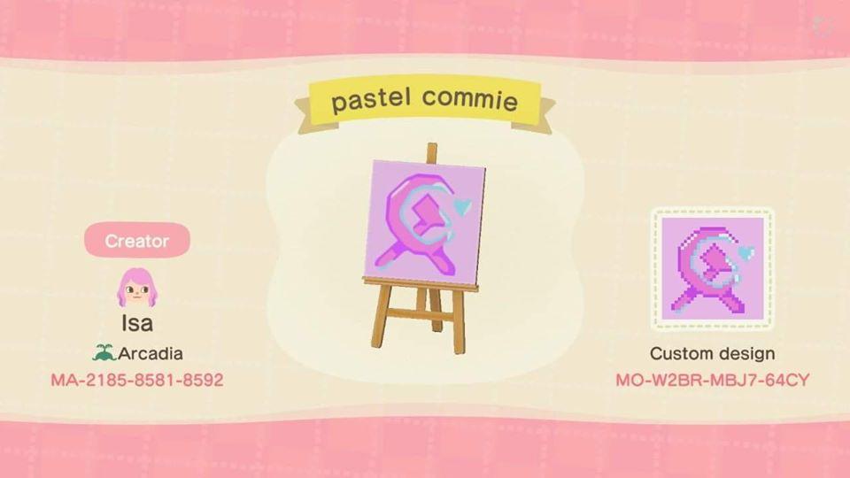 Animal Crossing Design Code: MO-W2BR-MBJ7-64CY Pastel Communism