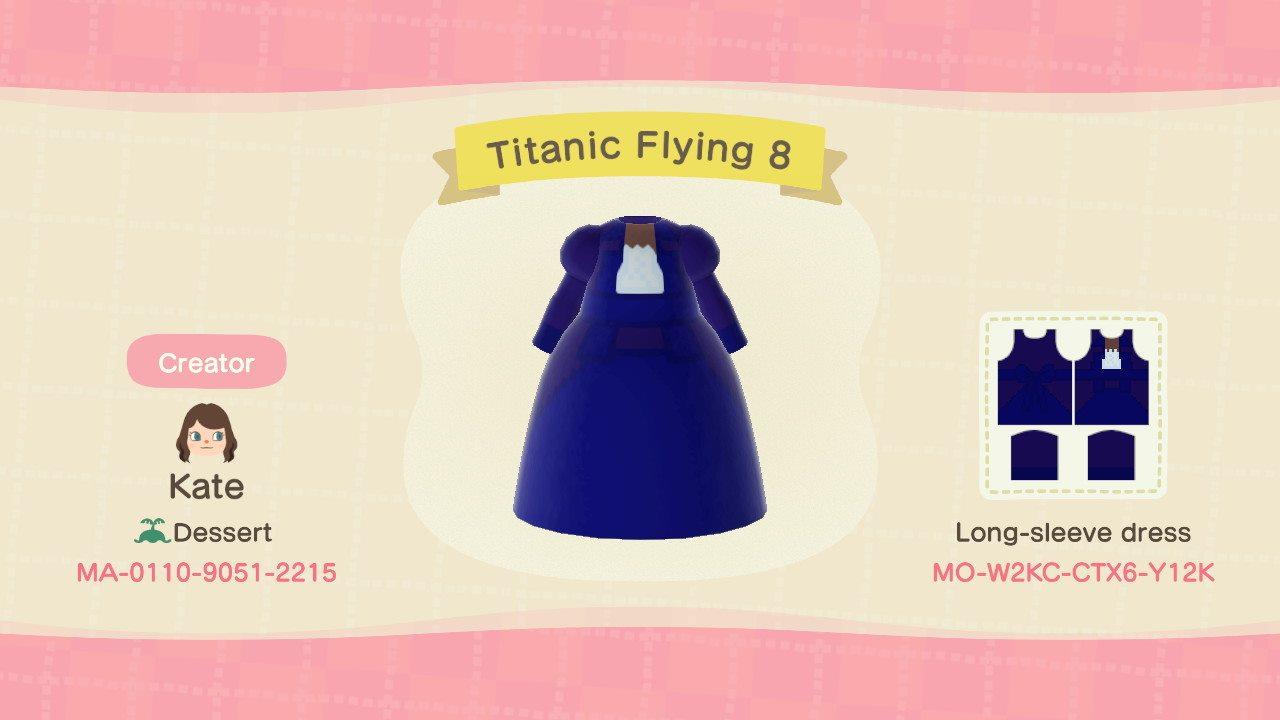 Animal Crossing Design Code: MO-W2KC-CTX6-Y12K Titanic Flying 8