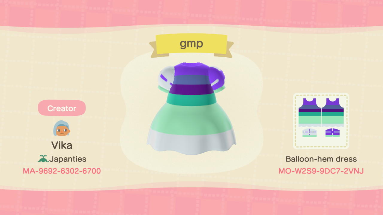 Animal Crossing Design Code: MO-W2S9-9DC7-2VNJ gmp