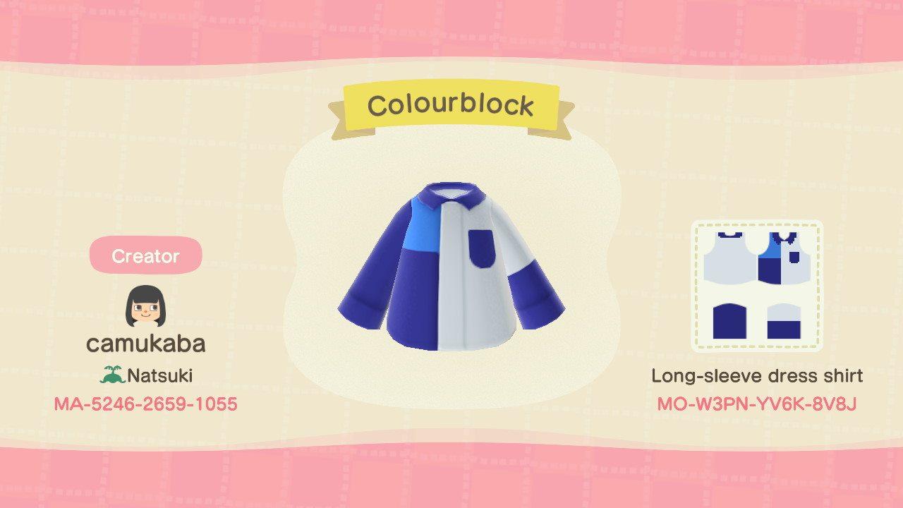 Animal Crossing Design Code: MO-W3PN-YV6K-8V8J Colourblock