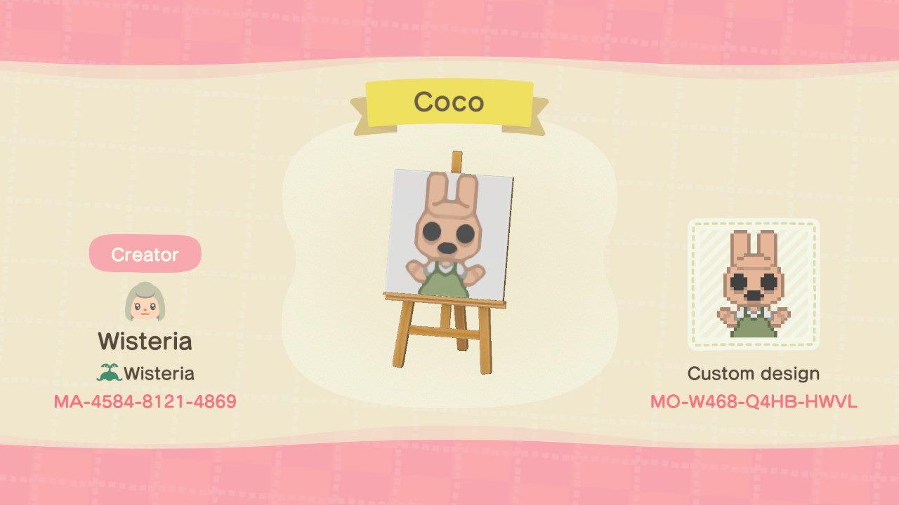 Animal Crossing Design Code: MO-W468-Q4HB-HWVL Coco