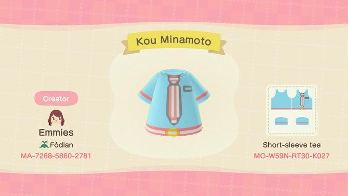 Animal Crossing Design Code: MO-W59N-RT30-K027 Kou Minamoto