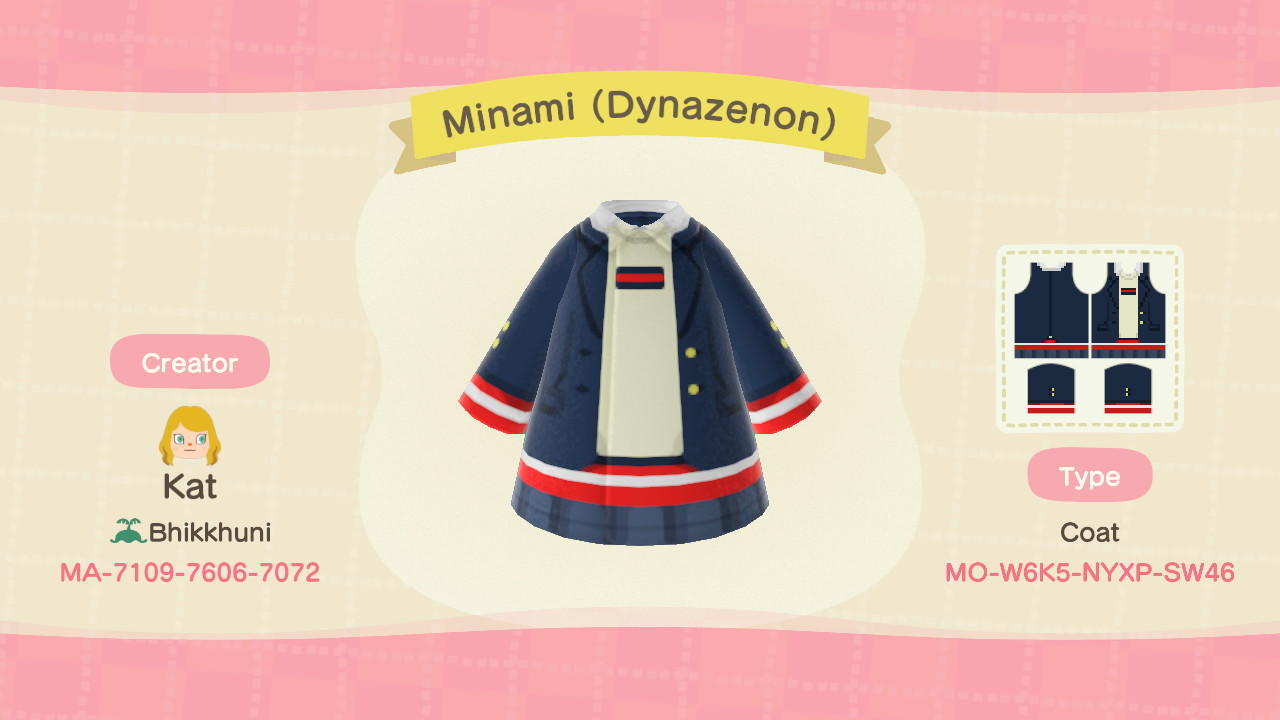 Animal Crossing Design Code: MO-W6K5-NYXP-SW46 Yume Minami