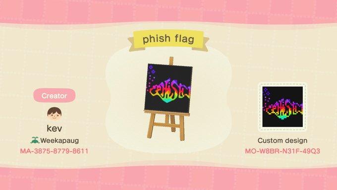 Animal Crossing Design Code: MO-W8BR-N31F-49Q3 Phish