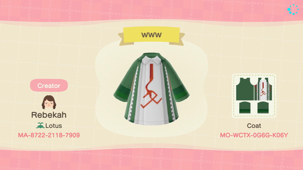 Animal Crossing Design Code: MO-WCTX-0G6G-K06Y www