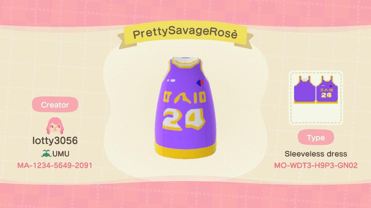 Animal Crossing Design Code: MO-WDT3-H9P3-GN02 Pretty Savage Rosé