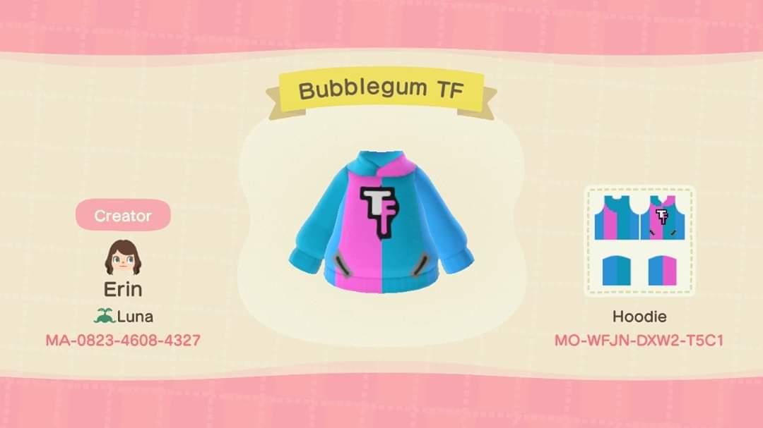 Animal Crossing Design Code: MO-WFJN-DXW2-T5C1 Bubblegum TF
