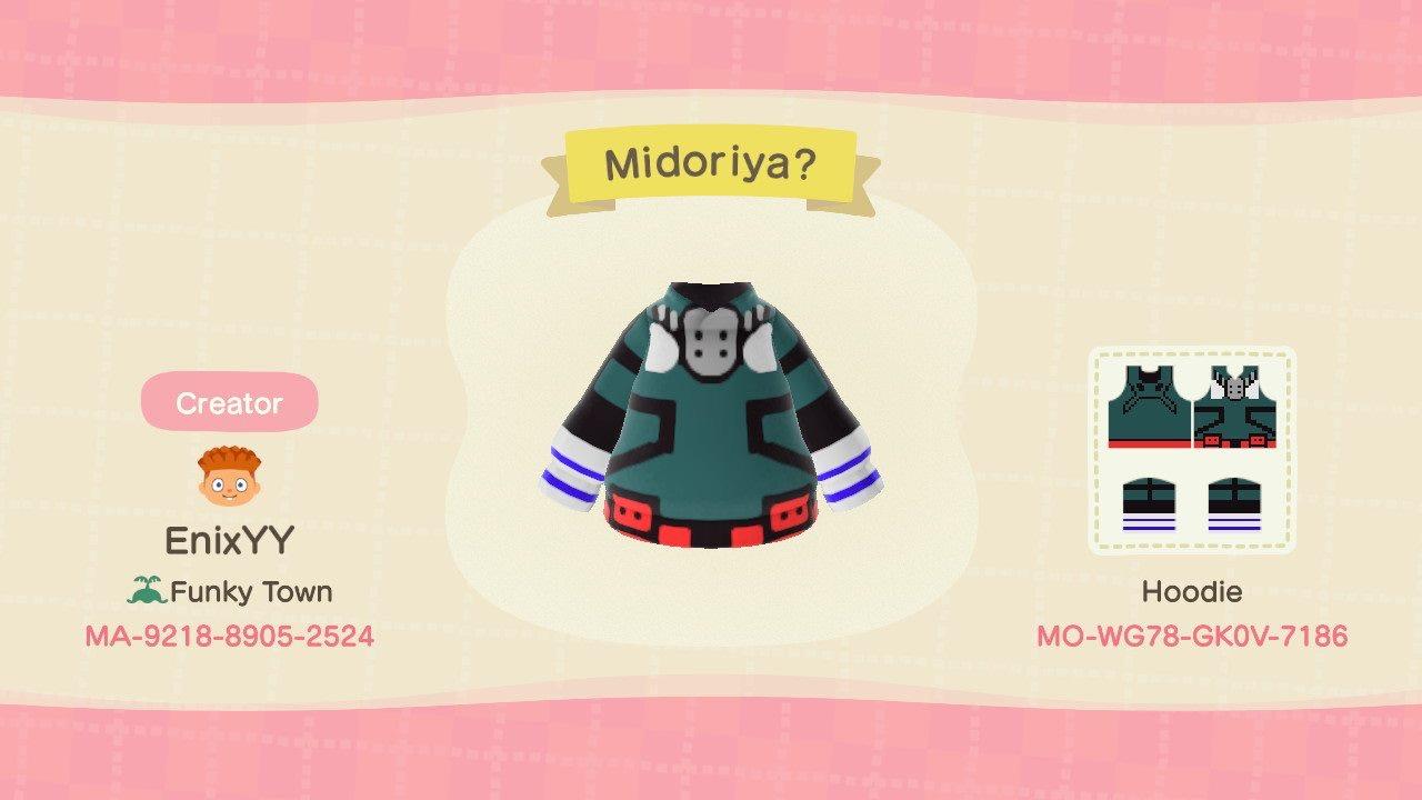 Animal Crossing Design Code: MO-WG78-GK0V-7186 Midoriya?