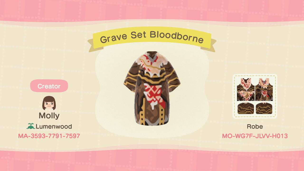 Animal Crossing Design Code: MO-WG7F-JLVV-H013 Grave Set Bloodborne