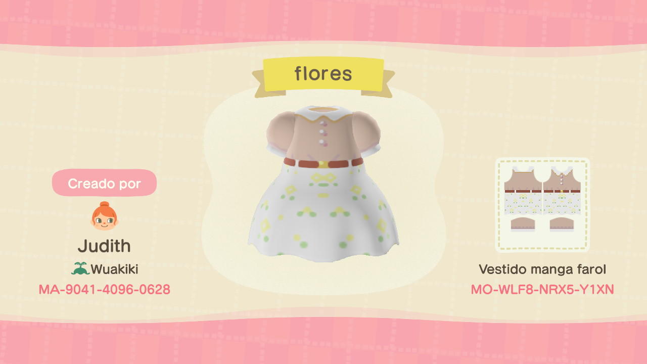 Animal Crossing Design Code: MO-WLF8-NRX5-Y1XN Flores