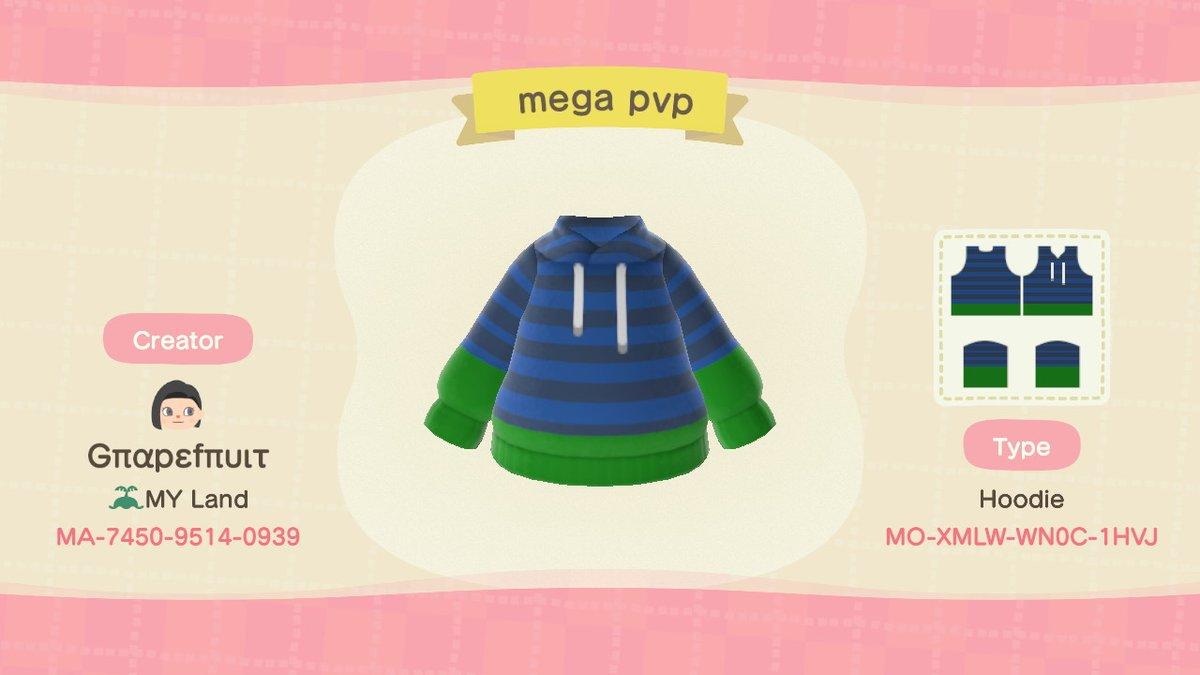 Animal Crossing Design Code: MO-WMLW-WN0C-1HVJ mega pvp hoodie