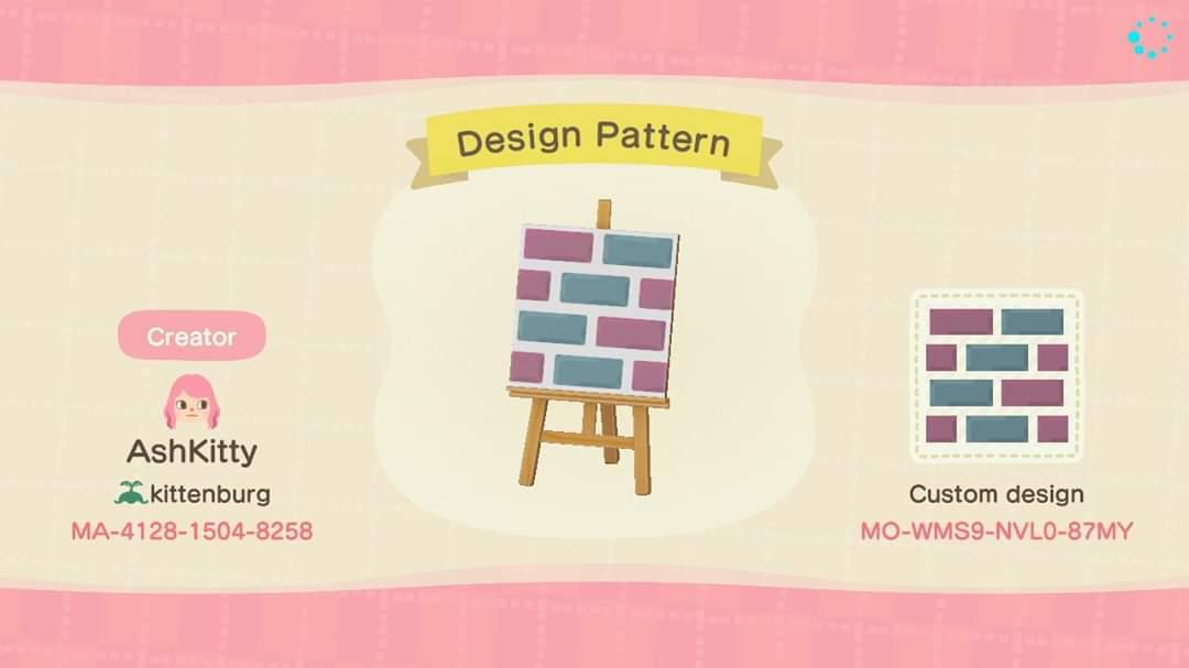 Animal Crossing Design Code: MO-WMS9-NVL0-87MY Cute bricks