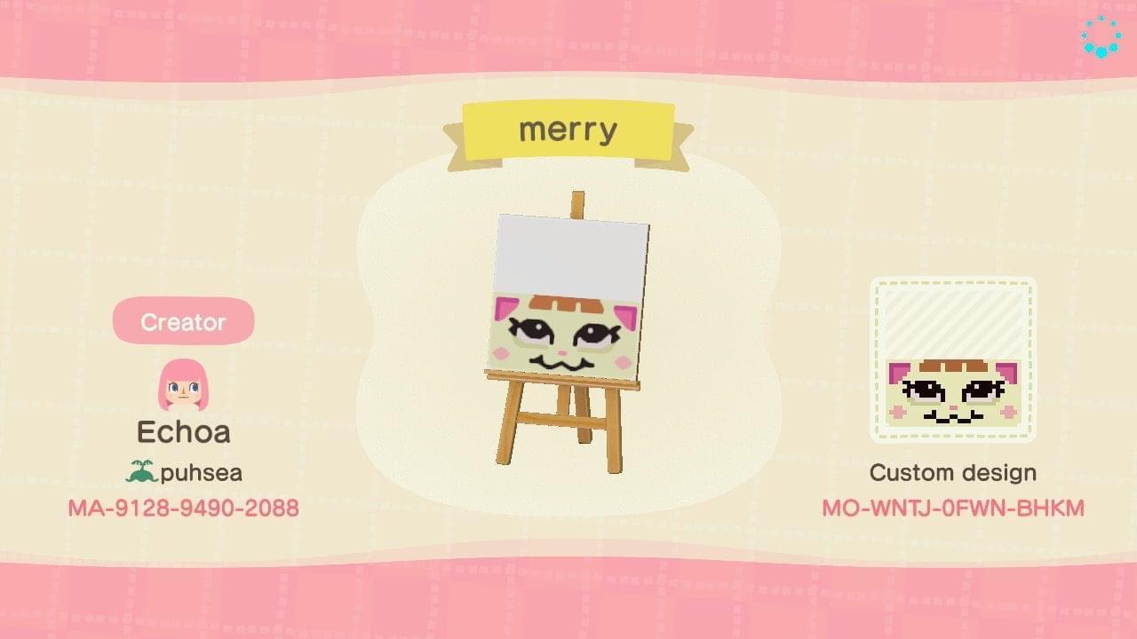 Animal Crossing Design Code: MO-WNTJ-0FWN-BHKM Merry doormat